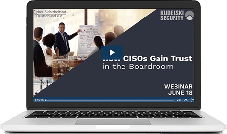 CISO Gain Trust Boardroom webinar_laptop