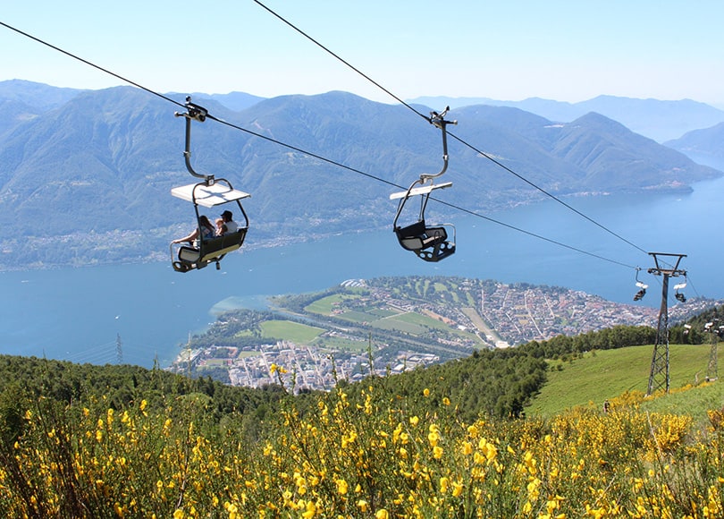 Cardada Impianti Turistici, Orselina la montagna locale di Locarno, Svizzera